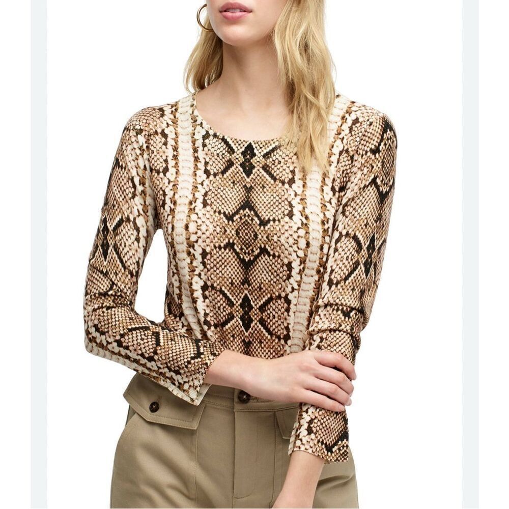 J. Crew 100% wool Tippi Snake Print Sweater size XS
